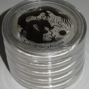 Mega-Angebot Australien 5 x 2 Oz Silber Lunar Drache II 2012