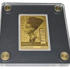 Preisreduziert Tschad 5000 Francs 0,155 gr Gold - Nofretete - mit Zertifikat nur 50.000 Stück!