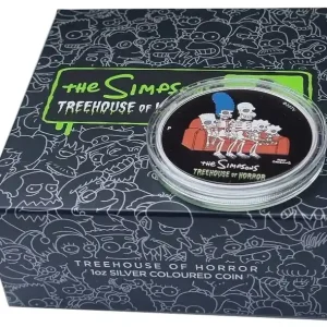 Tuvalu 1 Oz Silber Treehouse of Horror - Simpsons 2022 Farbe (Color) im Etui Mengenrabatt
