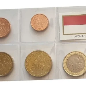 Direktkauf Monaco 3,88 Euro Kursmünzensatz 2001 lose Bankfrisch