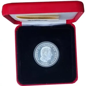 Abverkauf Monaco 5 Euro Silber Prince Albert II 2008 BU im Etui