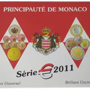 Sofort Bestellen Monaco 3,88 Euro Kursmünzensatz 2011 BU im Folder