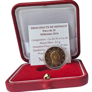Monaco 2 Euro Gedenkmünze Fürst Albert II 2014 BU im Etui Saisonangebot