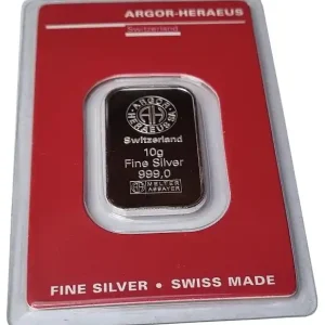 Knallerangebot 10 gr Silberbarren Argor Heraeus Switzerland im Blister