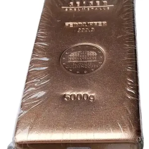 Neu Geiger Edelmetalle 5 Kg Kupferbarren 999 Feinkupfer (gegossen) Schloß Güldengossa