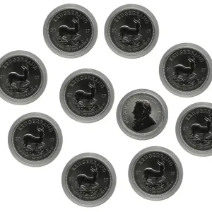 Südafrika 10 x 1 Oz Silber Krügerrand 2017 PU mit Zertifikat Beliebt