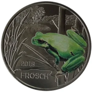 Jetzt Zugreifen Österreich 3 Euro Tier Taler Frosch 2018 mit Flyer