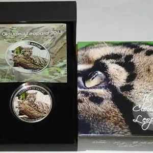 Nur Heute Fiji 10 Dollars Silbermünze Diamond of Nature The Clouded Leopard Nebelparder 2013 Polierte Platte