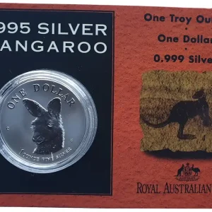 1 Oz Silber Känguru 1995 im Blister - Frosted Proof aus Australien Bestseller