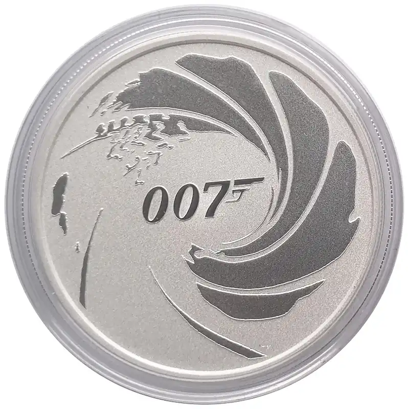 Kracherpreis Tuvalu 1 Oz Silber James Bond 007 - Stempelglanz 2020 in Münzkapsel