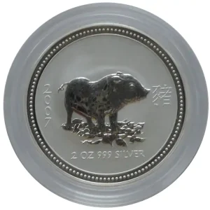 Nur Für Kurze Zeit Australien 2 Oz Silber Lunar I Serie Schwein 2007