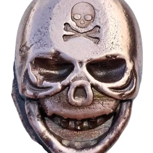 BeKo Edelmetalle 2 Oz Kupferbarren 3D Totenkopf (Skull and Bones) 999 Feinkupfer Sofort Bestellen