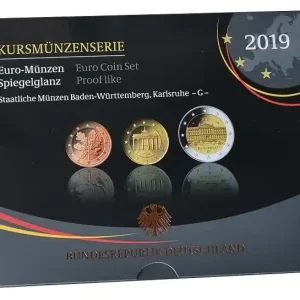 BRD: 5,88 Euro Kursmünzensatz 2019 G Spiegelglanz - Original Blisterverpackung Heute Kaufen