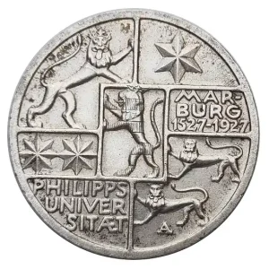 Deutsches Reich 3 Reichsmark Silber 400 Jahre Universität Marburg 1927 A Mengenrabatt