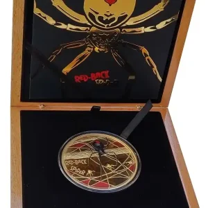 Hochwertig Niue 5 Oz Gold Red Back Spider 2020 Polierte Platte