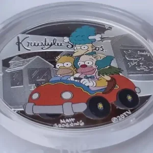 Wochenendangebot Tuvalu 1 Oz Silber Krusty Lu Studios Simpsons 2022 Farbe (Color) im Etui