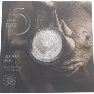 Südafrika 1 Oz Silber Nashorn 2020 Big Five Blisterkarte nur 15.000 Stück ! Expressversand