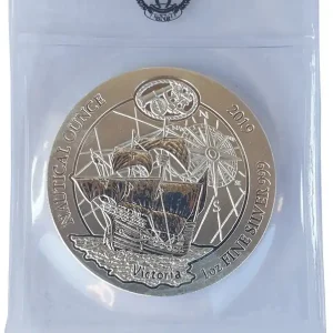Neue Ware Ruanda 1 Oz Silber Victoria Schiff BU in Folie 2019 Nautical Ounce