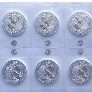 Finale Aktion Ruanda 10 x 1 Oz Silber Mayflower 2020 BU - 10er Sheet in Folie verschweist