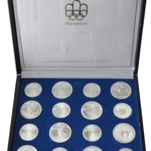 Wochenendangebot Kanada 28 Silbermünzen Olympiade Montreal 1976 Komplettsatz