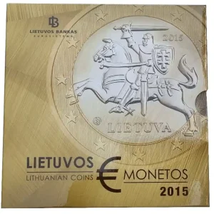 Litauen 3,88 Euro Kursmünzensatz 2015 Bankfrisch im Original Folder Großhandel