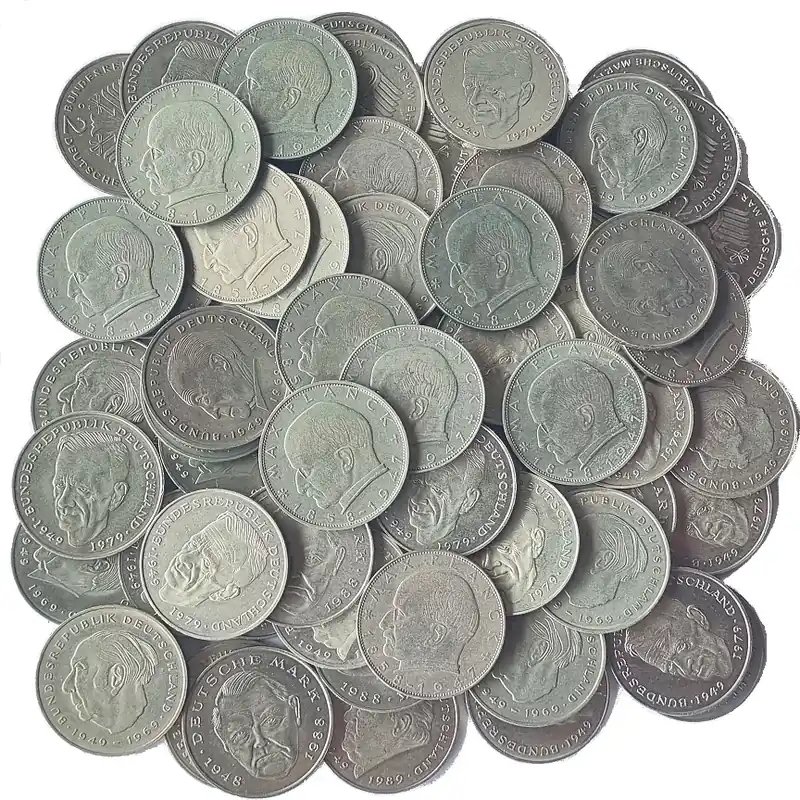 Gratis Versand 146 DM Umlaufmünzen 73 x 2 Mark