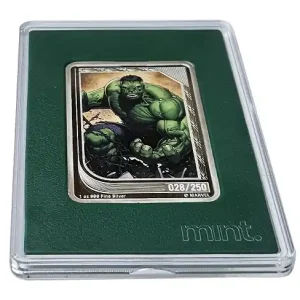 Versand Am Gleichen Tag Hulk Mint Trading Grüne Karte 28/250 - Niue 1 Oz Silber 2023 Polierte Platte
