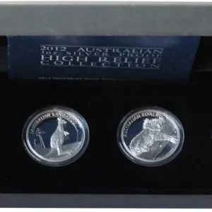Australien 4 x 1 Oz Silber High Relief Proof Set 2012 Mega-Angebot