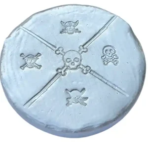 Schnäppchen BeKo Edelmetalle 60 Gramm Silberbarren - Rundbarren 999 Feinsilber (gegossen) Motiv Totenköpfe 01/60