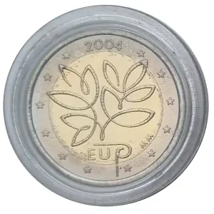 Neu 2 Euro Finnland 2004 EU - Erweiterung Bankfrisch in Münzkapsel