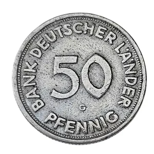 Rabatt Deutschland 50 Pfennig 1950 G Bank Deutscher Länder