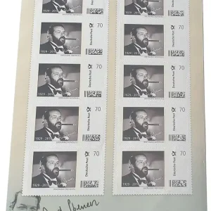 Sale Bud Spencer Briefmarken 10 x 70 Cent Briefmarkenbogen Limited Edition nur 10.000 Stück !