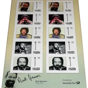 Bud Spencer Briefmarken 10 x 90 Cent Briefmarkenbogen Limited Edition nur 10.000 Stück ! Limited Edition