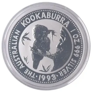 Schneller Versand Australien 1 Oz Silber Kookaburra 1993 Münzkapsel