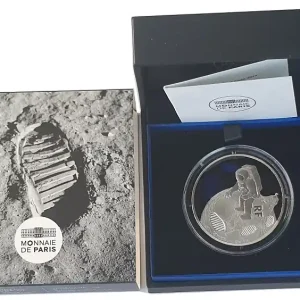 10 Euro Mondlandung Frankreich Silbermünze 2019 Polierte Platte im Etui Ab Werk