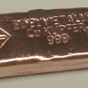 BeKo Edelmetalle 50 Gramm Kupferbarren 999 Feinkupfer (gegossen) Langbarren Sichere Zahlung