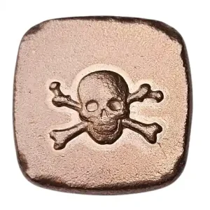 Geld-Zurück-Garantie BeKo Edelmetalle 1 Oz Kupferbarren 999 Feinkupfer Totenkopf High Relief