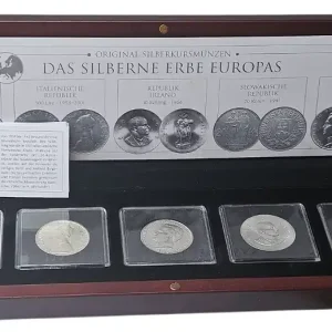 5 Silbermünzen - Das silberne Erbe Europas im Etui mit Zertifikat Nur Heute