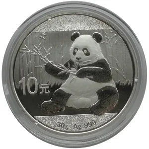 Meistverkauft China 10 Yuan 30 gr 999/1000 Silber Panda 2017 in Münzkapsel