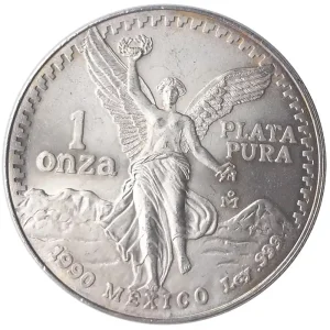 Mexico 1 Oz Silber Libertad - Siegesgöttin 1990 Kracherpreis