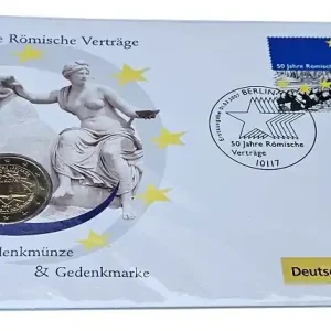 Im Trend BRD: 2 Euro Römische Verträge D Numisbrief mit Briefmarke u. Sonderstempel