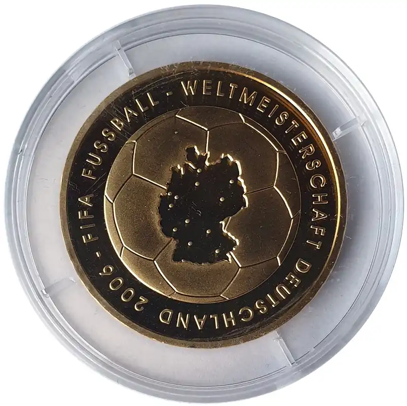 BRD: 10 Euro Silber Gedenkmünze 2003 Fußball WM 2006 vergoldet Bestseller