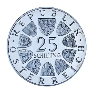 Beliebt Österreich 25 Schilling Silbermünze Polierte Platte