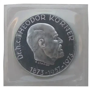 Exklusiv Österreich 50 Schilling Silbermünze Theodor Körner 1974 Polierte Platte