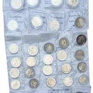 42 x 2 Euro Gedenkmünzen aus diversen Länder in Münzkapseln/Plastiktütchen Jetzt Bestellen