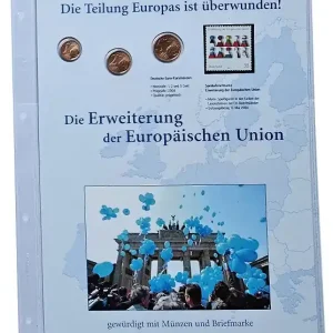 5, 2 u. 1 Cent 2004 - Die Erweiterung der Europäischen Union Numisbrief Deutsche Post Geprüft