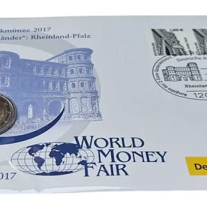 BRD: 2 Euro Porta Nigra D Numisbrief World Money Fair mit Briefmarke u. Sonderstempel Knallerangebot