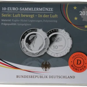10 Euro in der Luft 2019 D München Polierte Platte mit farblosem Polymerring Letzte Chance