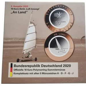 Neu Im Sortiment 5 x 10 Euro an Land 2020 ADFGJ Komplettsatz Stempelglanz im Blister