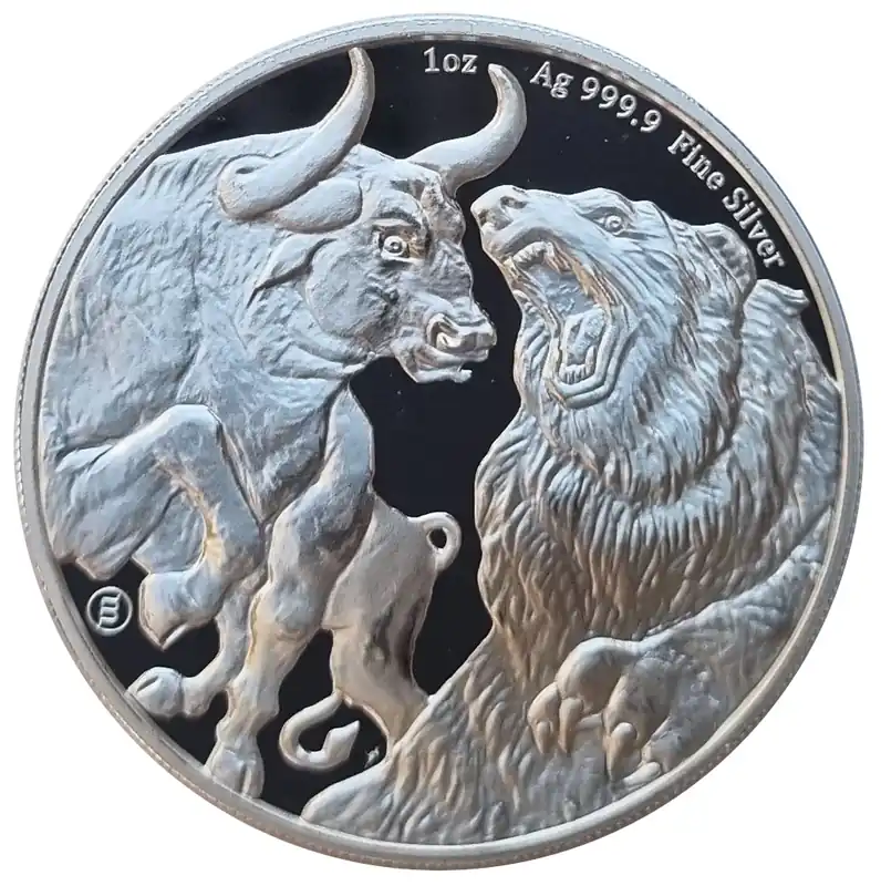 Jetzt Kaufen Tokelau Bull und Bär 2022 - 5 Dollars 1 Oz Silber Anlagemünze